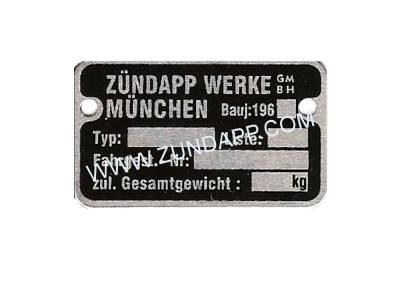 Frame typeplaatje 1960 met klinknagels - Image 2