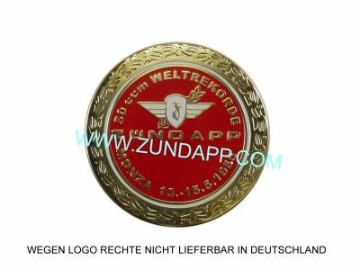 Tank embleem  Monza  rood - goud  rond