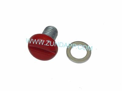 Cilinderkopschroef M6X12 DIN85, rood oliestand + afdichtring