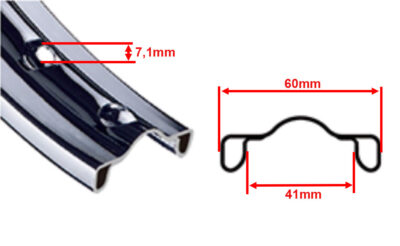 Velg chroom 1.60×18 60mm - Afbeelding 3